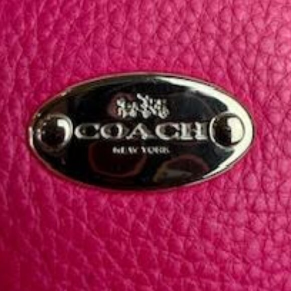 Coach AUTHENTICATED Madison Pebbled Leather Satchel Tote Bag โ Hot Pink - Picture 5 of 14